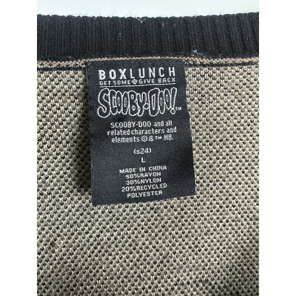 Scooby-Doo Haunted Mansion Classic Cardigan Brown Black Boxlunch Unisex Large - Picture 9 of 13